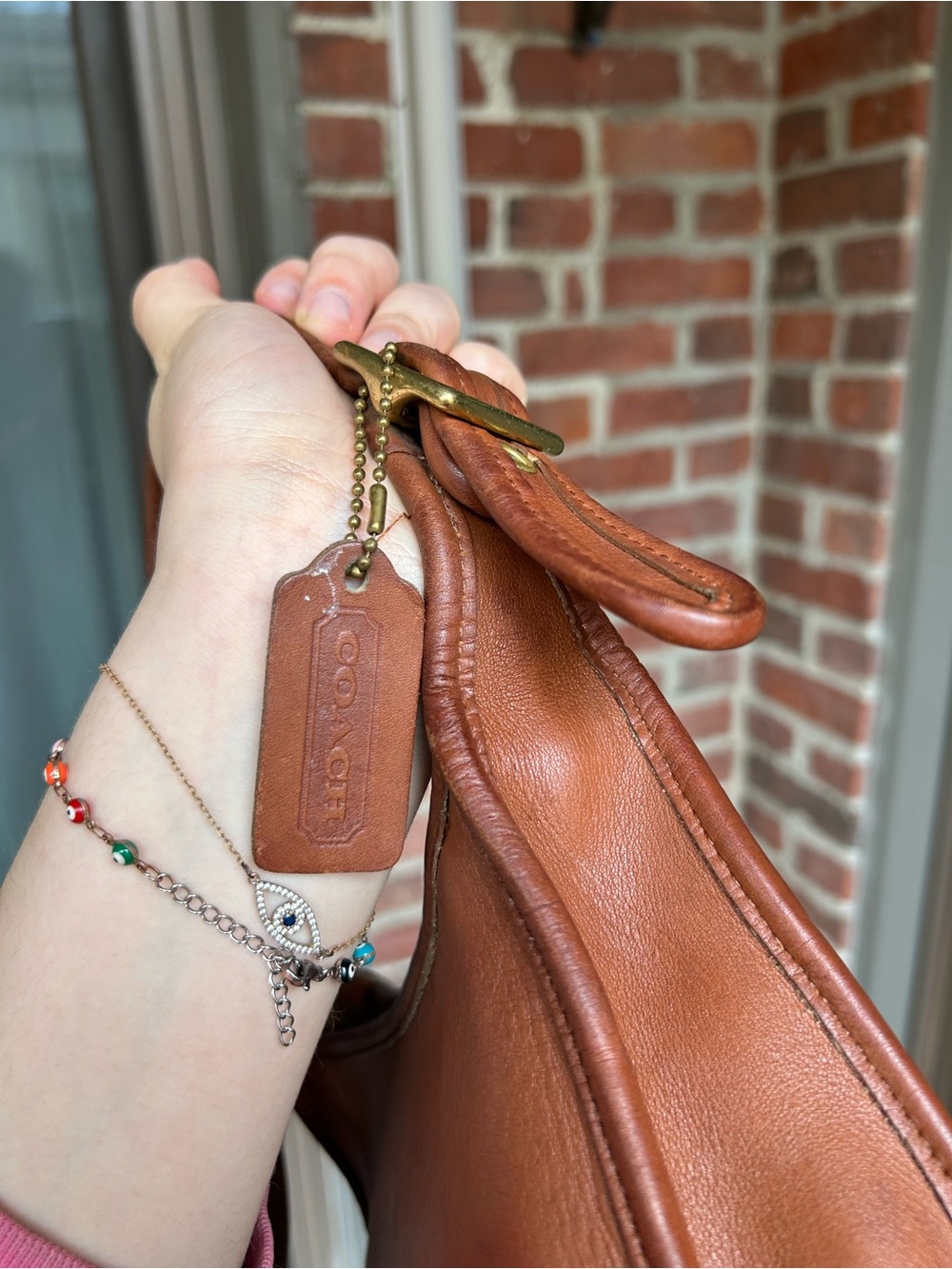 Vintage coach legacy small zip style 9997 British tan leather crossbody purse - Picture 11 of 13